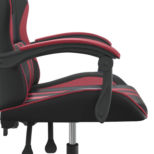 Fotel Gamingowy z Ekoskóry Ergonomiczny Czarno-Czerwony do Biurka, 9443969