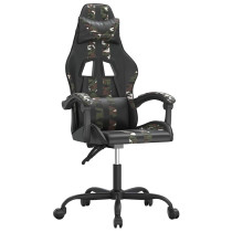 Fotel Gamingowy z Ekoskóry Ergonomiczny Czarno-Wielokolorowy do Biurka