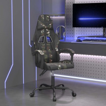Fotel Gamingowy z Ekoskóry Ergonomiczny Czarno-Wielokolorowy do Biurka