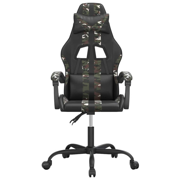 Fotel Gamingowy z Ekoskóry Ergonomiczny Czarno-Wielokolorowy do Biurka, 9444030