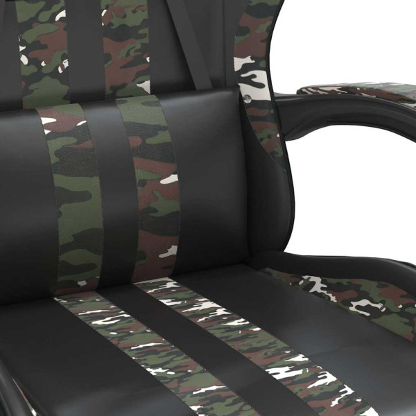 Fotel Gamingowy z Ekoskóry Ergonomiczny Czarno-Wielokolorowy do Biurka, 9444035