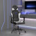 Fotel Gamingowy z Ekoskóry Ergonomiczny Czarno-Biały do Biurka dla Gracza, 9444043