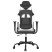 Fotel Gamingowy z Ekoskóry Ergonomiczny Czarno-Biały do Biurka dla Gracza, 9444044
