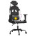 Fotel Gamingowy z Ekoskóry Ergonomiczny Czarno-Biały do Biurka dla Gracza, 9444048