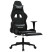 Fotel Gamingowy z Ekoskóry z Podnóżkiem Ergonomiczny Czarny do Biurka, 9444274