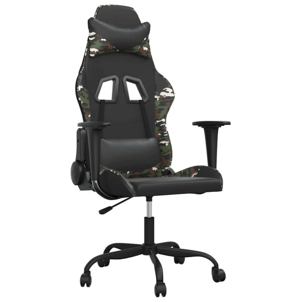 Fotel Gamingowy z Ekoskóry Ergonomiczny Czarno-Wielokolorowy do Biurka, 9444504