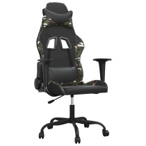 Fotel Gamingowy z Ekoskóry Ergonomiczny Czarno-Wielokolorowy do Biurka