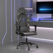 Fotel Gamingowy z Ekoskóry Ergonomiczny Czarno-Wielokolorowy do Biurka