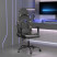 Fotel Gamingowy z Ekoskóry Ergonomiczny Czarno-Wielokolorowy do Biurka, 9444505