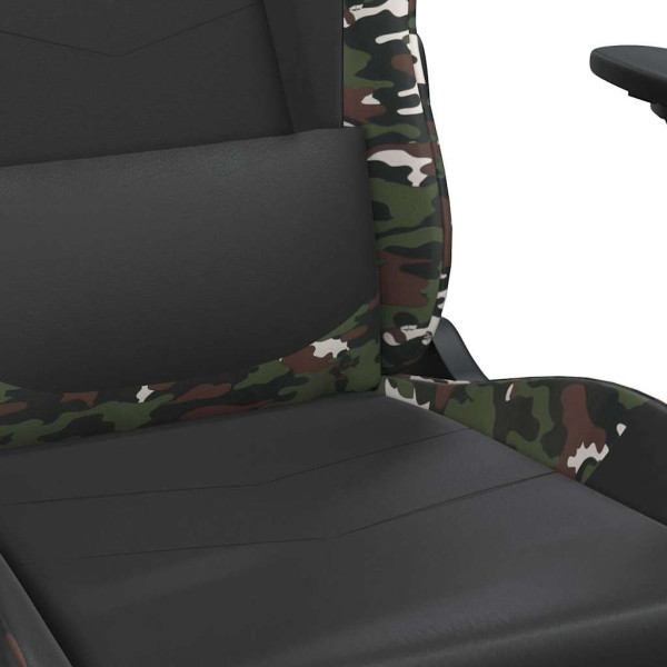 Fotel Gamingowy z Ekoskóry Ergonomiczny Czarno-Wielokolorowy do Biurka, 9444511