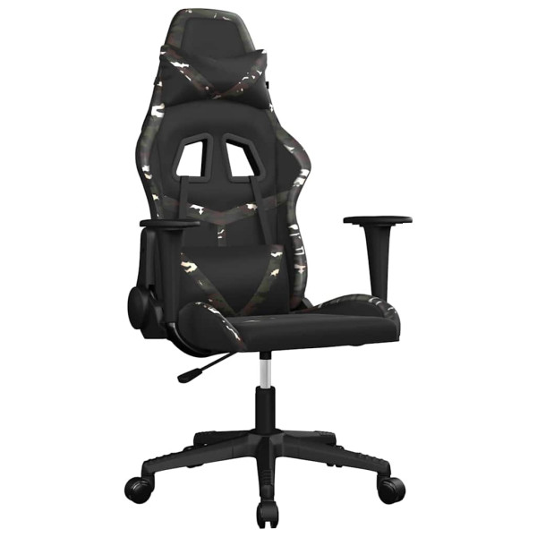 Fotel Gamingowy z Ekoskóry Ergonomiczny Czarno-Wielokolorowy do Biurka, 9444548