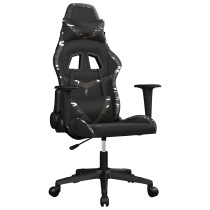Fotel Gamingowy z Ekoskóry Ergonomiczny Czarno-Wielokolorowy do Biurka
