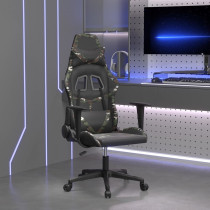 Fotel Gamingowy z Ekoskóry Ergonomiczny Czarno-Wielokolorowy do Biurka