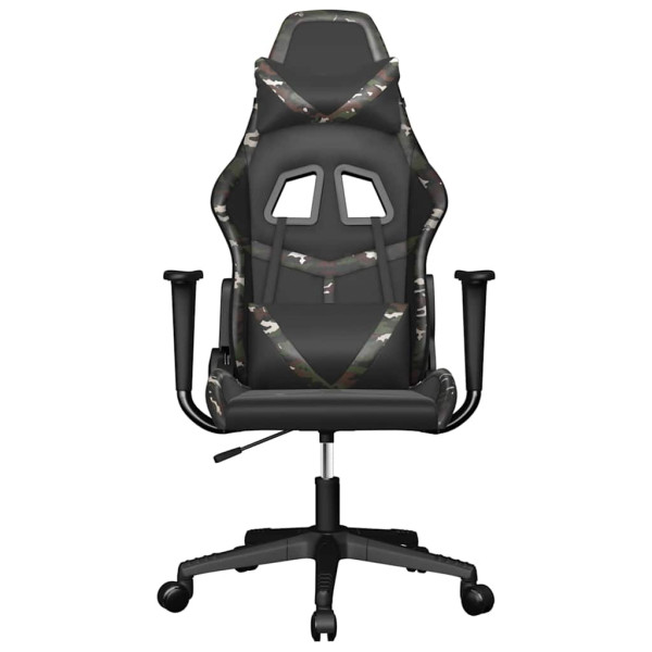 Fotel Gamingowy z Ekoskóry Ergonomiczny Czarno-Wielokolorowy do Biurka, 9444550