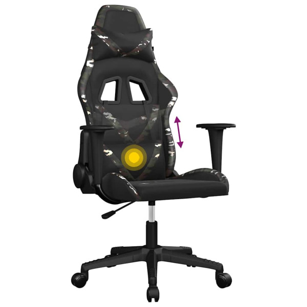 Fotel Gamingowy z Ekoskóry Ergonomiczny Czarno-Wielokolorowy do Biurka, 9444553