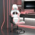 Fotel Gamingowy z Ekoskóry Ergonomiczny Biało-Różowy do Biurka dla Gracza, 9444639