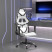 Fotel Gamingowy z Ekoskóry Ergonomiczny Biało-Czarny do Biurka dla Gracza, 9444823