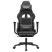 Fotel Gamingowy z Ekoskóry z Podnóżkiem Ergonomiczny Czarno-Szary do Biurka, 9444839