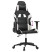Fotel Gamingowy z Ekoskóry z Podnóżkiem Ergonomiczny Czarno-Biały do Biurka, 9444952