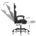 Fotel Gamingowy z Ekoskóry z Podnóżkiem Ergonomiczny Czarno-Szary do Biurka, 9445047
