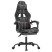 Fotel Gamingowy z Ekoskóry z Podnóżkiem Ergonomiczny Czarno-Szary do Biurka, 9445048