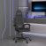 Fotel Gamingowy z Ekoskóry Obrotowy Ergonomiczny Czarny do Biurka, 9445057