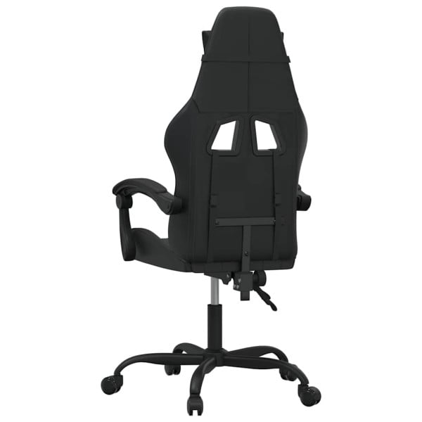 Fotel Gamingowy z Ekoskóry Obrotowy Ergonomiczny Czarny do Biurka, 9445060