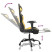 Fotel Gamingowy z Ekoskóry z Podnóżkiem Ergonomiczny Czarno-Złoty do Biurka, 9445161