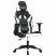 Fotel Gamingowy z Ekoskóry Ergonomiczny Czarno-Biały do Biurka dla Gracza, 9445252