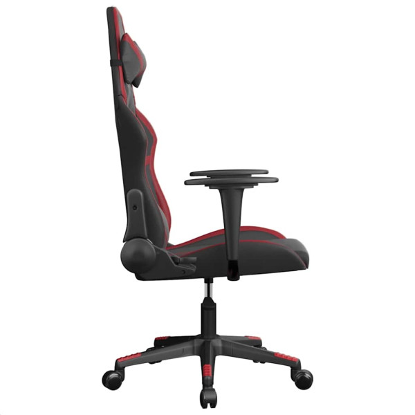 Fotel Gamingowy z Ekoskóry Ergonomiczny Czarno-Czerwony do Biurka, 9445334