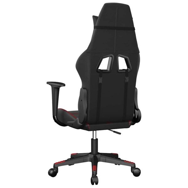 Fotel Gamingowy z Ekoskóry Ergonomiczny Czarno-Czerwony do Biurka, 9445337