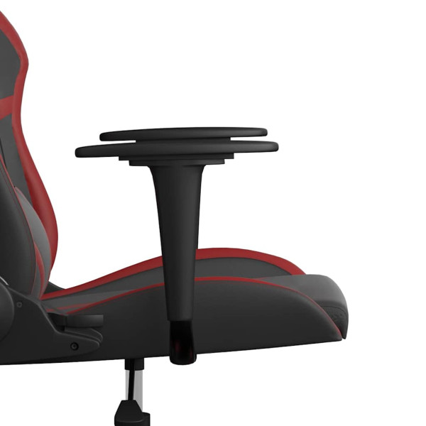 Fotel Gamingowy z Ekoskóry Ergonomiczny Czarno-Czerwony do Biurka, 9445340