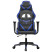 Fotel Gamingowy z Ekoskóry Ergonomiczny Czarno-Niebieski do Biurka, 9445399