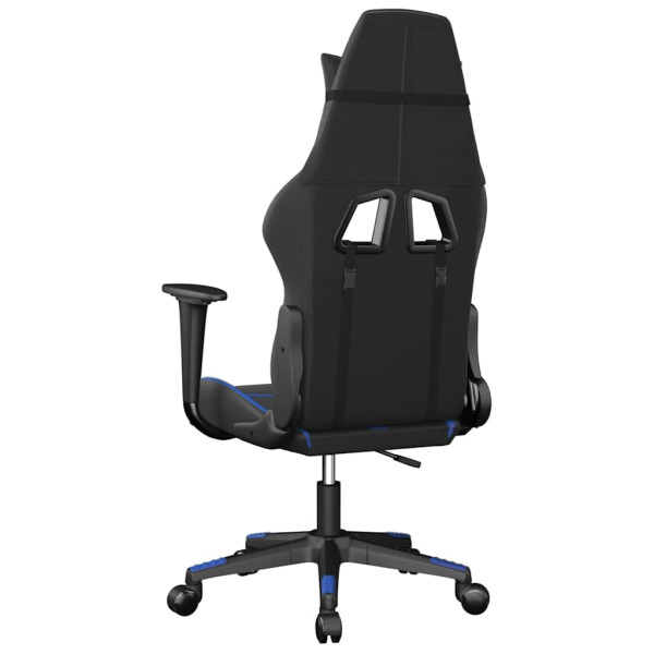 Fotel Gamingowy z Ekoskóry Ergonomiczny Czarno-Niebieski do Biurka, 9445403