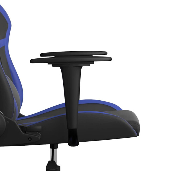 Fotel Gamingowy z Ekoskóry Ergonomiczny Czarno-Niebieski do Biurka, 9445406