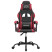 Fotel Gamingowy z Ekoskóry Obrotowy Ergonomiczny Czarno-Czerwony do Biurka, 9445427