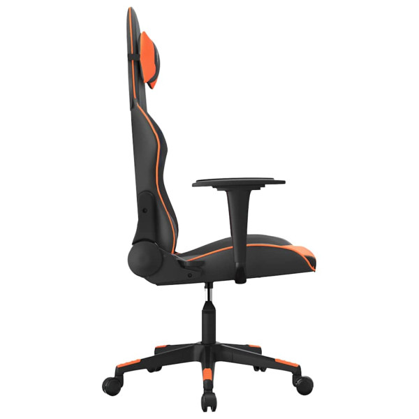 Fotel Gamingowy z Ekoskóry Ergonomiczny Czarno-Pomarańczowy do Biurka, 9445511