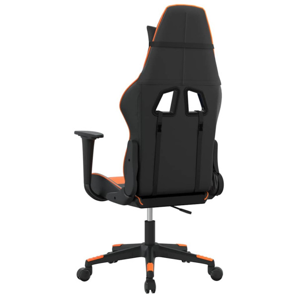 Fotel Gamingowy z Ekoskóry Ergonomiczny Czarno-Pomarańczowy do Biurka, 9445515