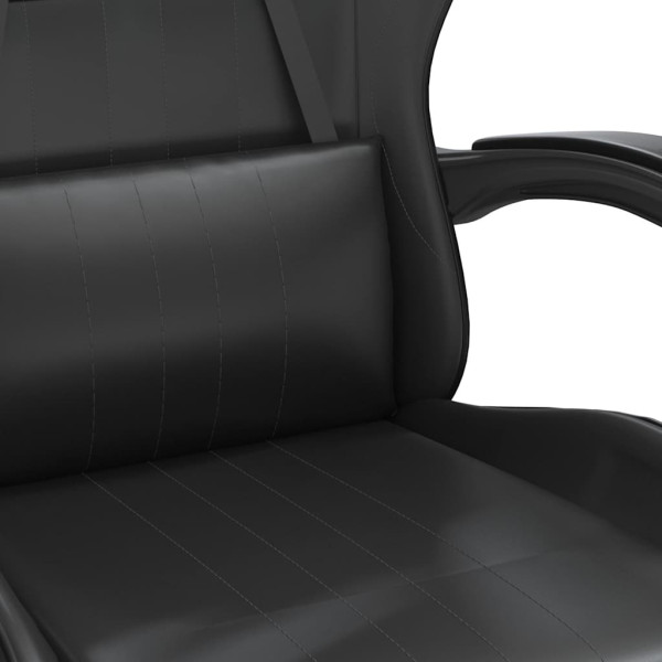 Fotel Gamingowy z Ekoskóry Ergonomiczny z Podłokietnikami Czarny do Biurka, 9445530