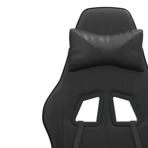 Fotel Gamingowy z Ekoskóry Ergonomiczny z Podłokietnikami Czarny do Biurka, 9445533