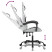 Fotel Gamingowy z Ekoskóry Ergonomiczny Biało-Czarny do Biurka dla Gracza, 9445556