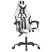 Fotel Gamingowy z Ekoskóry Ergonomiczny Biało-Czarny do Biurka dla Gracza, 9445557