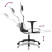 Fotel Gamingowy z Ekoskóry z Podnóżkiem Ergonomiczny Biało-Czarny do Biurka, 9445673