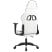 Fotel Gamingowy z Ekoskóry Ergonomiczny Biało-Czarny do Biurka dla Gracza, 9445795