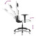 Fotel Gamingowy z Ekoskóry Ergonomiczny Biało-Czarny do Biurka dla Gracza, 9445796