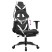 Fotel Gamingowy z Ekoskóry z Podnóżkiem Ergonomiczny Czarno-Biały do Biurka, 9445970