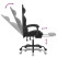 Fotel Gamingowy z Ekoskóry z Podnóżkiem Ergonomiczny Czarny do Biurka, 9446049
