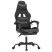 Fotel Gamingowy z Ekoskóry z Podnóżkiem Ergonomiczny Czarny do Biurka, 9446050