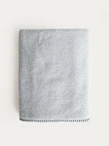 Ręcznik LUNIVA z granatowym obszyciem 70x130 cm HOMLA