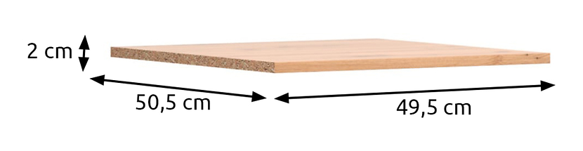 Dodatkowe półki 49cm dąb artisan do szafy Lamea 154, 9446566